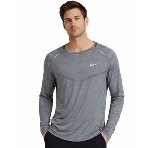 Nike Men's Dri-Fit ADV Techknit Ultra Long-Sleeve Running Top XXL Gray